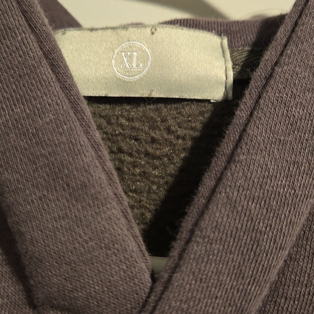 True Love gray blue pink hoodie. Size XL. Worn distressed look. - Picture 4 of 6